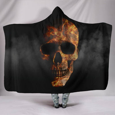 Smoked Skull Hooded Blanket - American Legend Rider