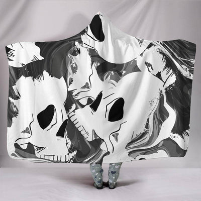Swirly Skulls Hooded Blanket - American Legend Rider