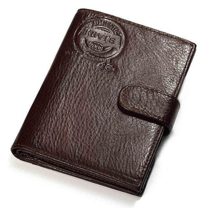 Kavi's Classic Leather Wallet w/ Hasp Closure, 4 x 5.5 in - American Legend Rider