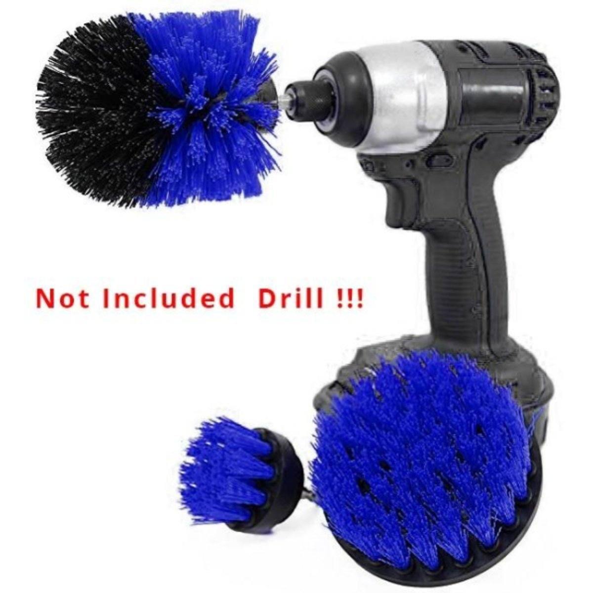 3Pcs/Set Drill Scrubber Brush All-Purpose Cleaner for Bathroom/Kitchen Surfaces - American Legend Rider