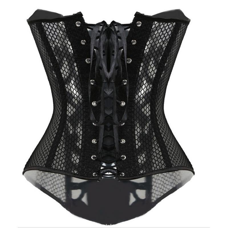 Women's Sexy Steampunk Lace Corset with Lace-Up Back - American Legend Rider