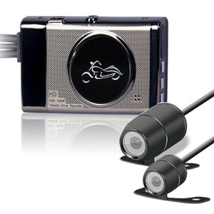 Motorcycle Dash Cam Front and Rear 1080p Waterproof Dual Lens DVR