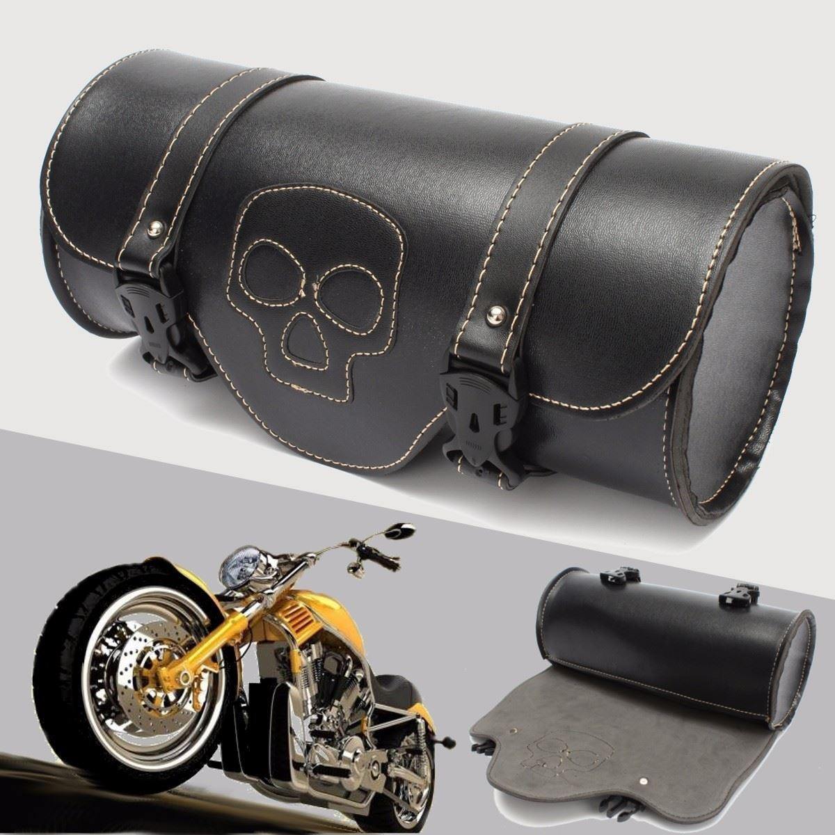Skull Round Saddle Bag - American Legend Rider