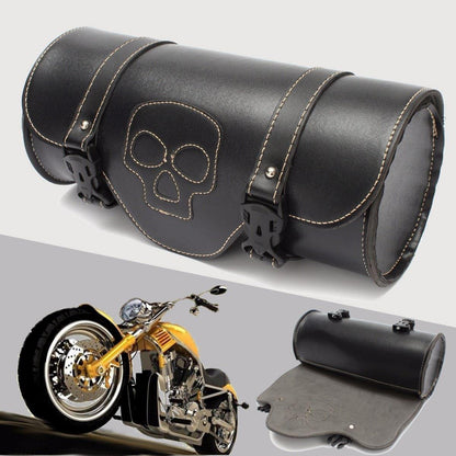 Skull Round Saddle Bag - American Legend Rider
