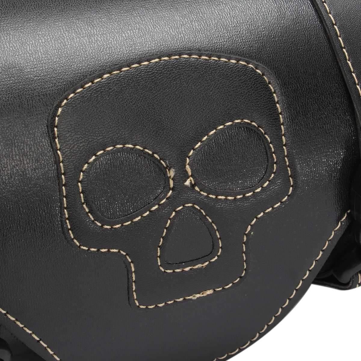 Skull Round Saddle Bag - American Legend Rider