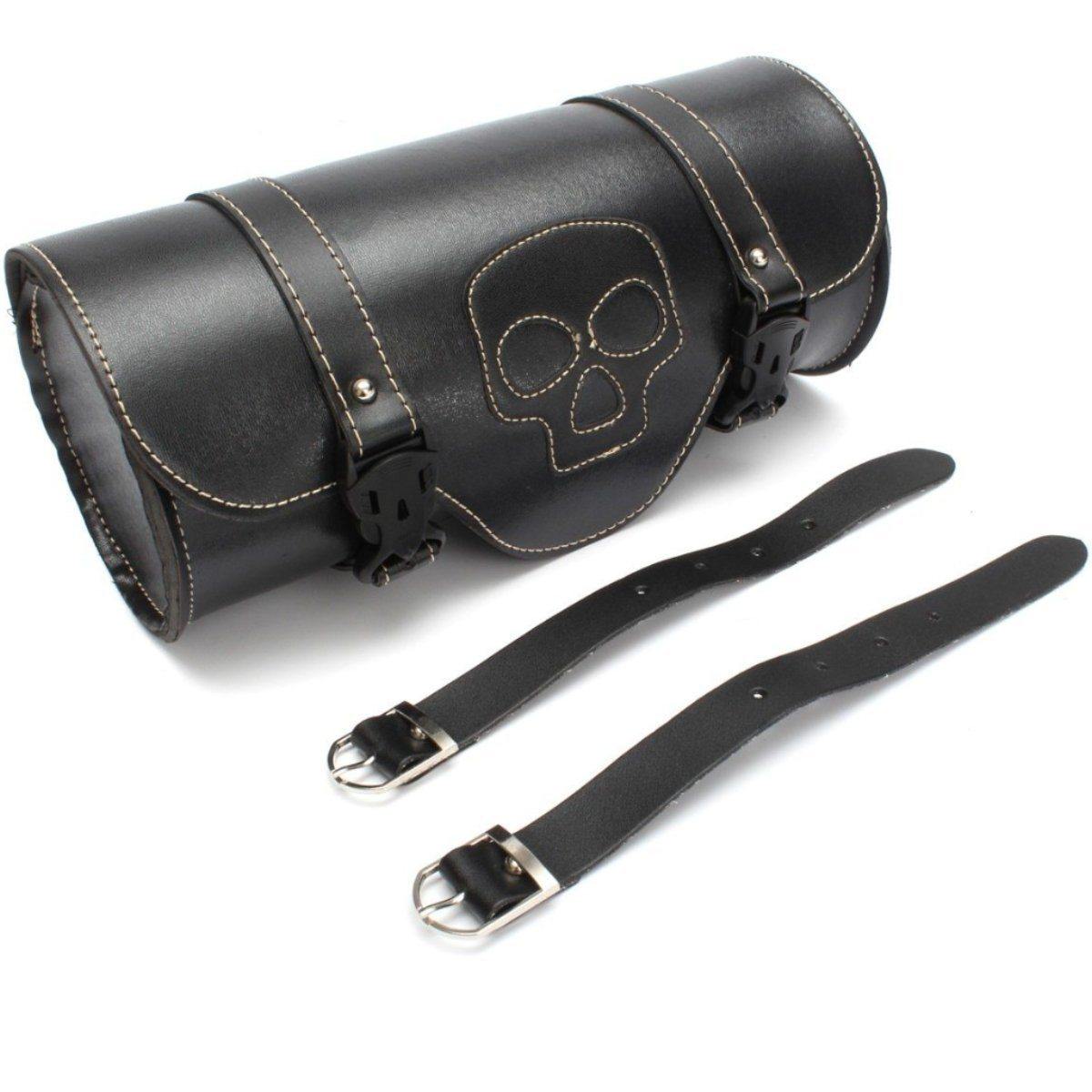 Skull Round Saddle Bag - American Legend Rider