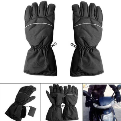Motorcycle Waterproof Electronically Heated Gloves, Size M-L, Black - American Legend Rider