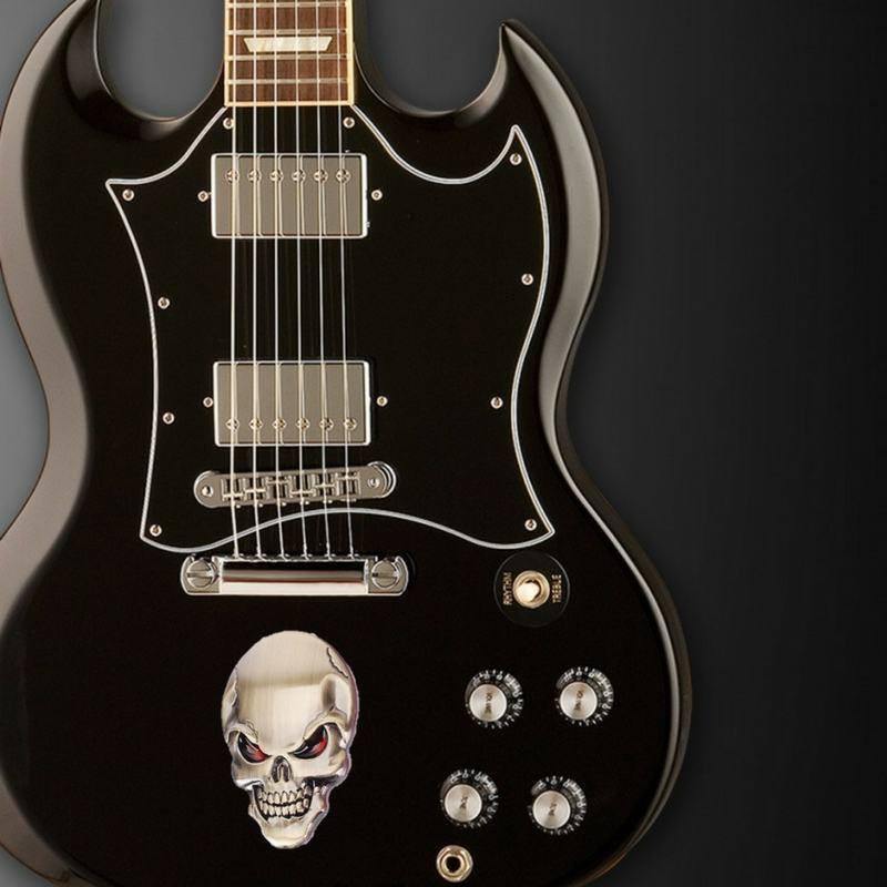 3D Skull Metal Sticker, Zinc Alloy, 2 x 1.3 in - American Legend Rider