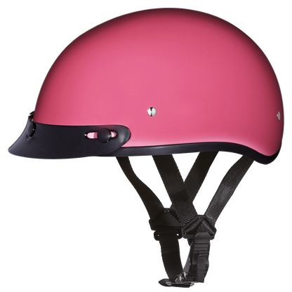 Daytona D.O.T Gloss Pink Cap Helmet with Visor - American Legend Rider