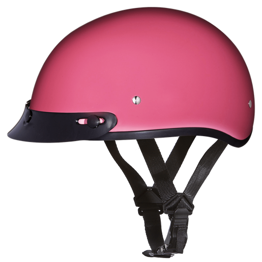 Daytona D.O.T Gloss Pink Cap Helmet with Visor - American Legend Rider