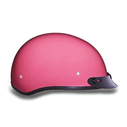 Daytona D.O.T Gloss Pink Cap Helmet with Visor - American Legend Rider