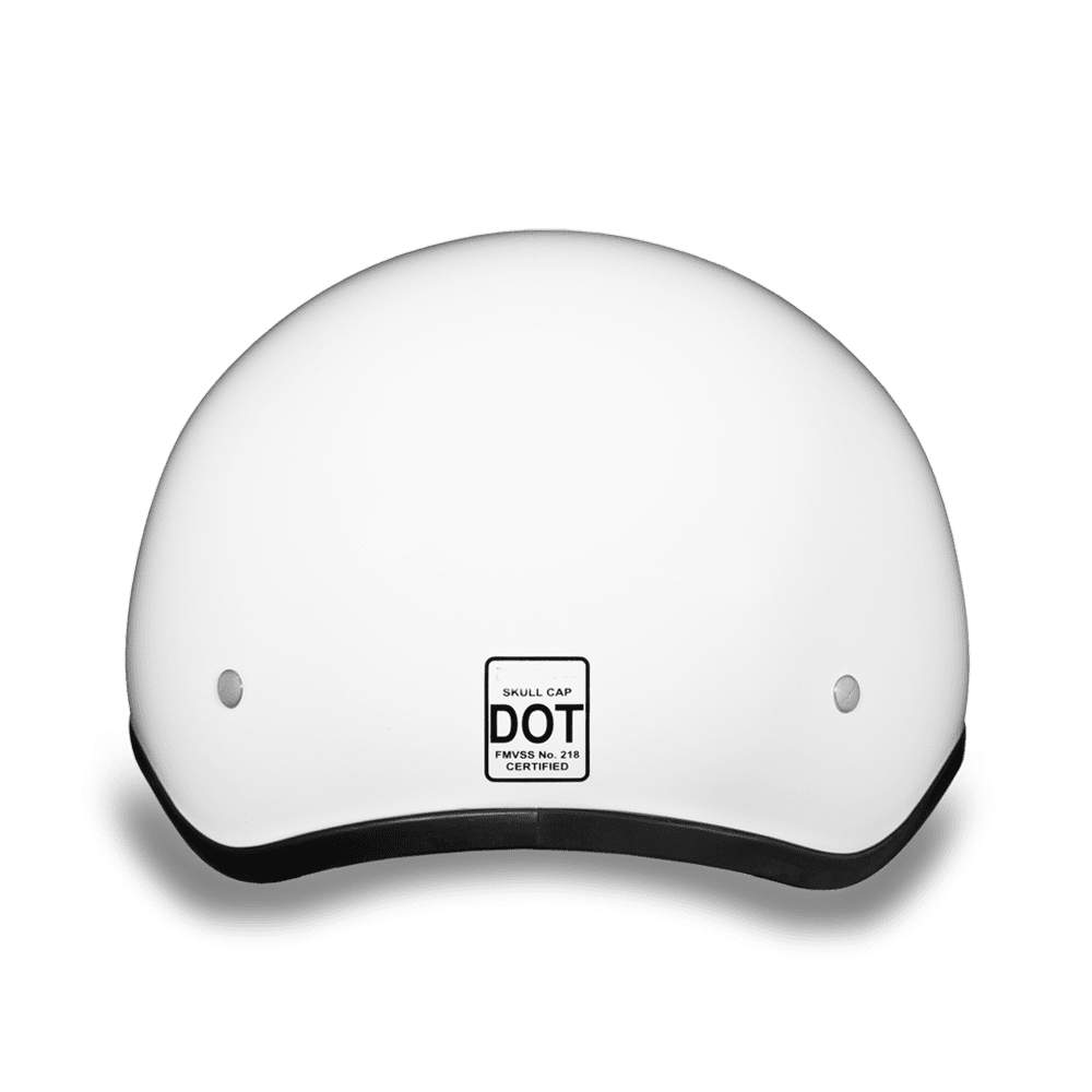 Daytona D.O.T Gloss White Cap Helmet w/o Visor - American Legend Rider