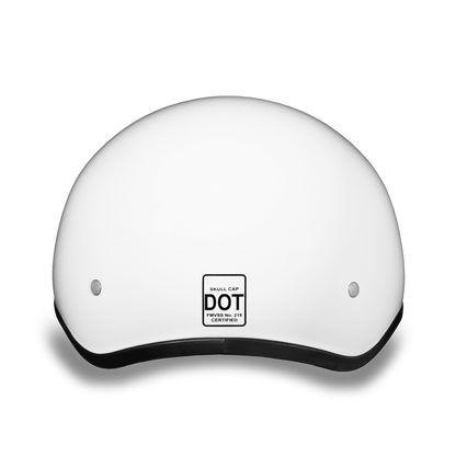Daytona D.O.T Gloss White Cap Helmet w/o Visor - American Legend Rider