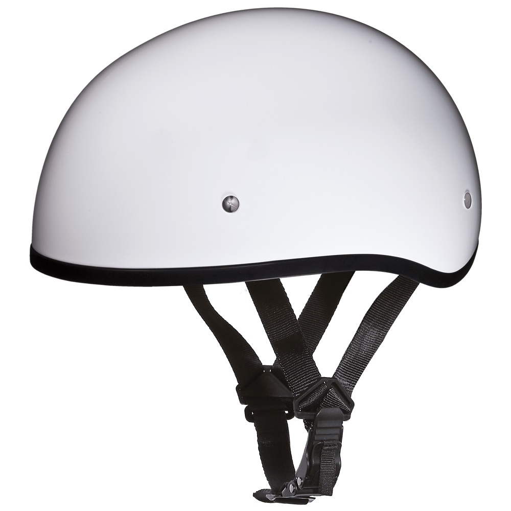 Daytona D.O.T Gloss White Cap Helmet w/o Visor
