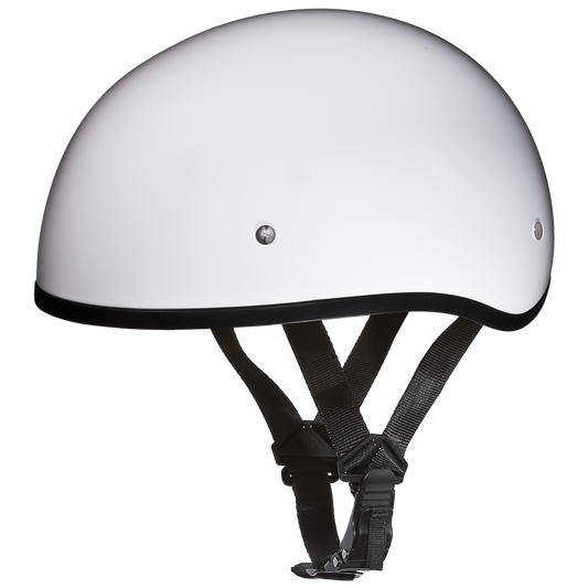 Daytona D.O.T Gloss White Cap Helmet w/o Visor - American Legend Rider