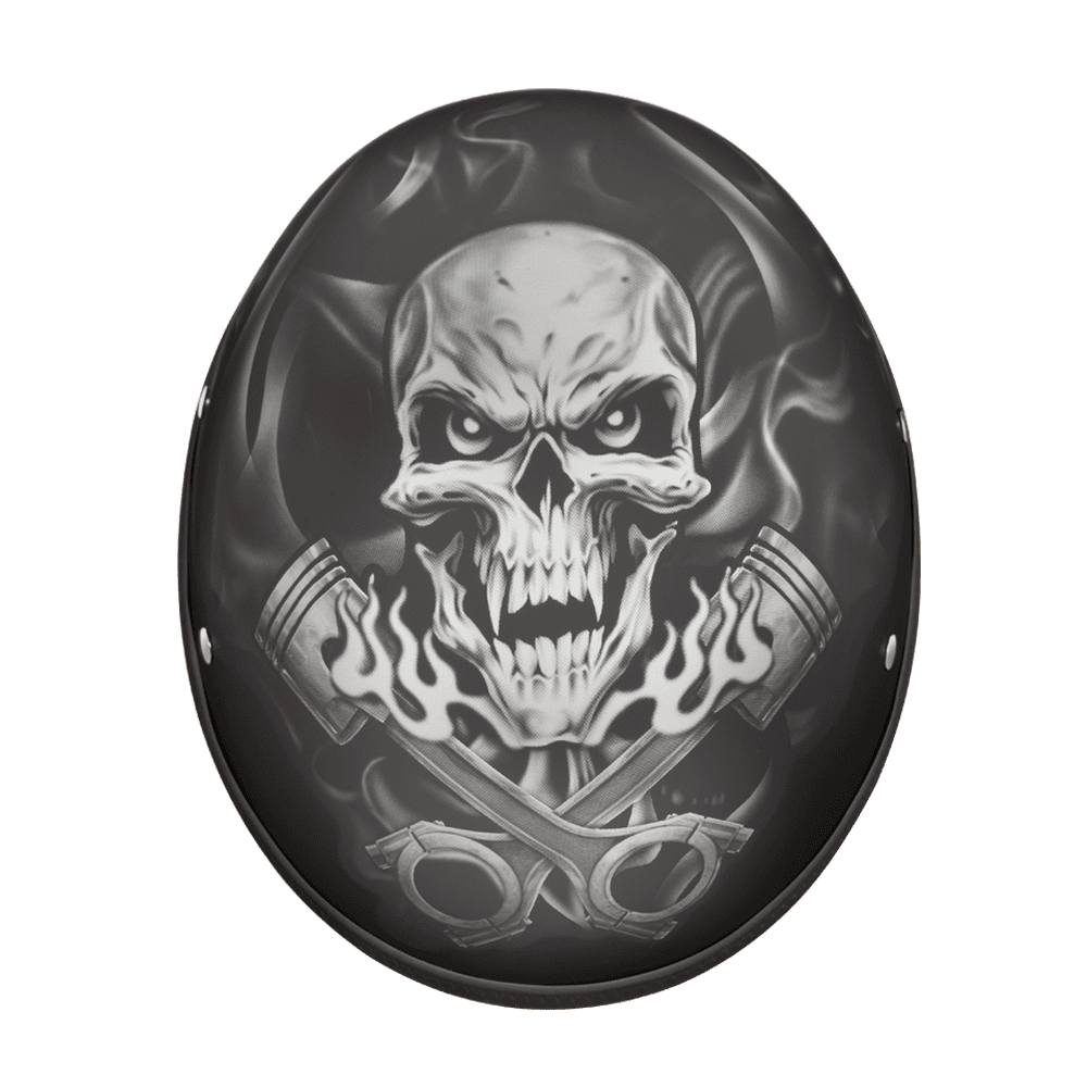 Daytona Helmet D.O.T. Piston Skull Cap Helmet - American Legend Rider