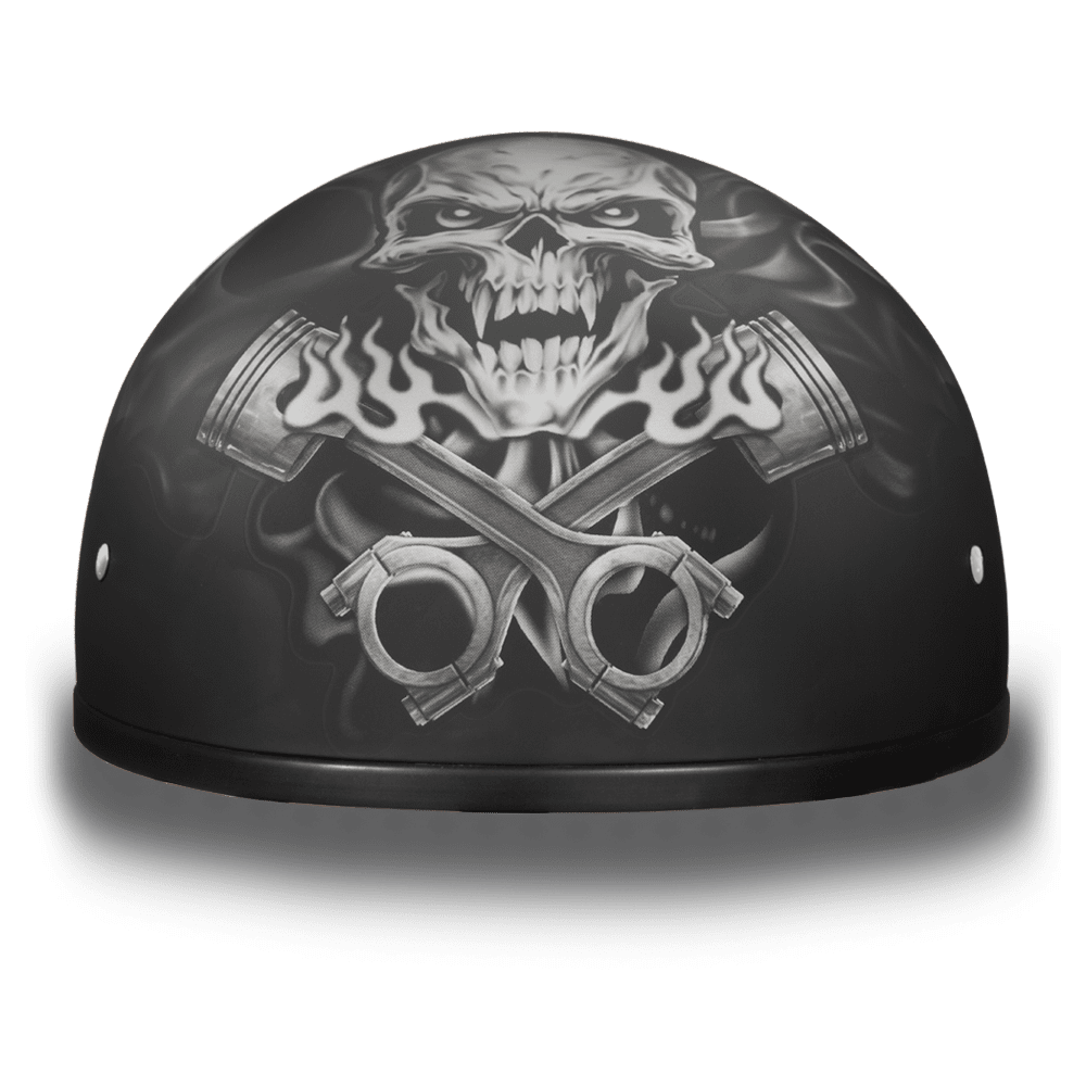 Daytona Helmet D.O.T. Piston Skull Cap Helmet - American Legend Rider