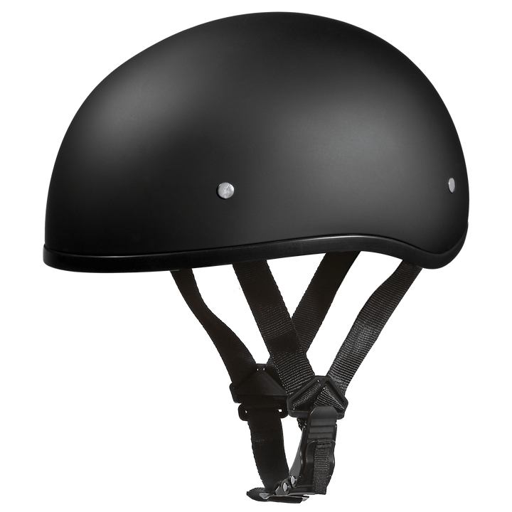 Daytona D.O.T. Dull Black Cap Helmet Without Visor