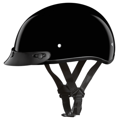 Daytona D.O.T Gloss Black Cap Helmet w/ Visor - American Legend Rider