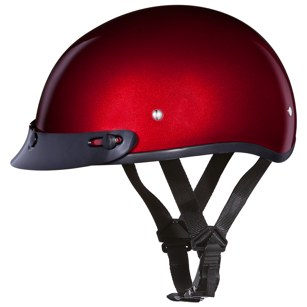 Daytona D.O.T Red Metallic Cap Helmet