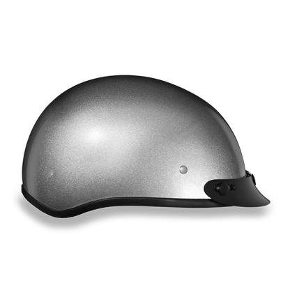 Daytona D.O.T Silver Metallic Cap Helmet - American Legend Rider