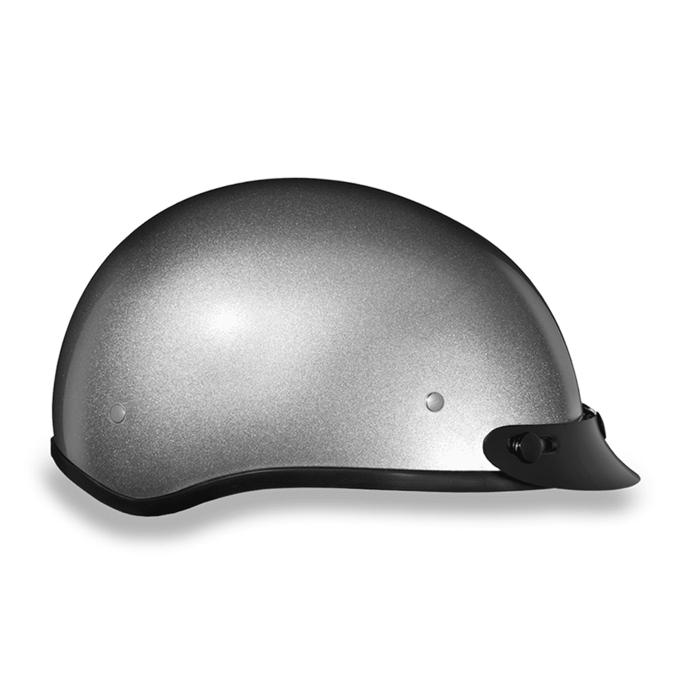 Daytona D.O.T Silver Metallic Cap Helmet - American Legend Rider