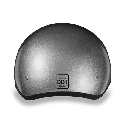 Daytona D.O.T Silver Metallic Cap Helmet - American Legend Rider