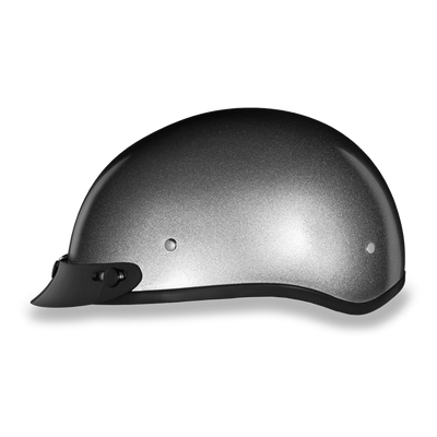 Daytona D.O.T Silver Metallic Cap Helmet - American Legend Rider