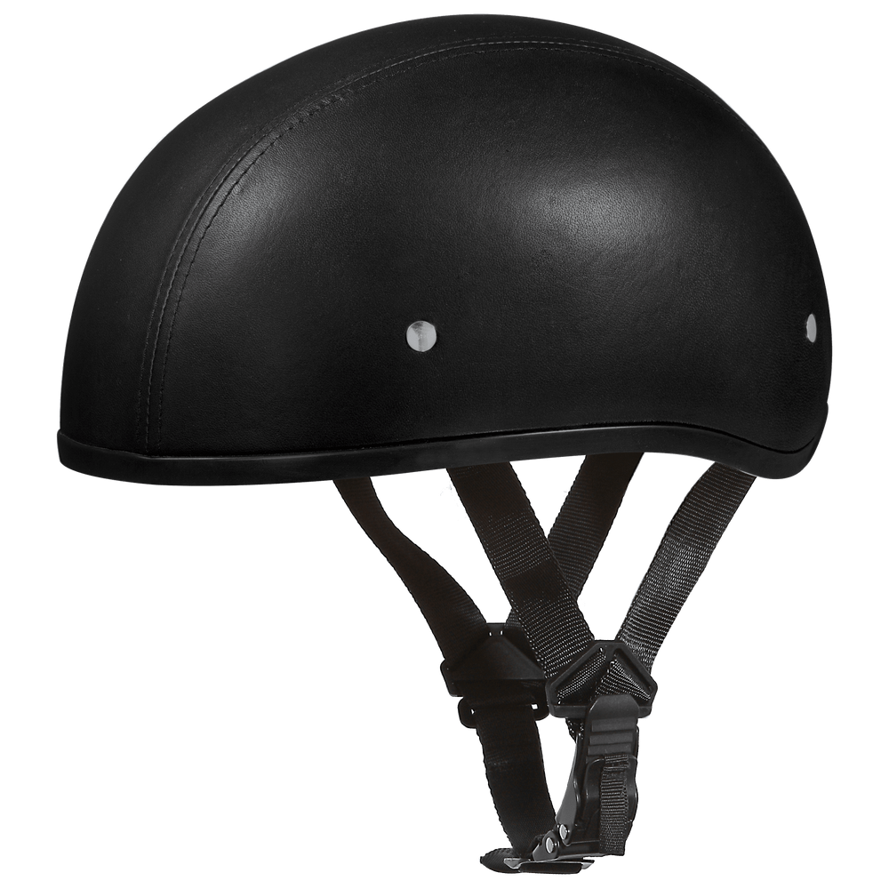 Daytona D.O.T Leather Covered Cap Helmet w/o Visor