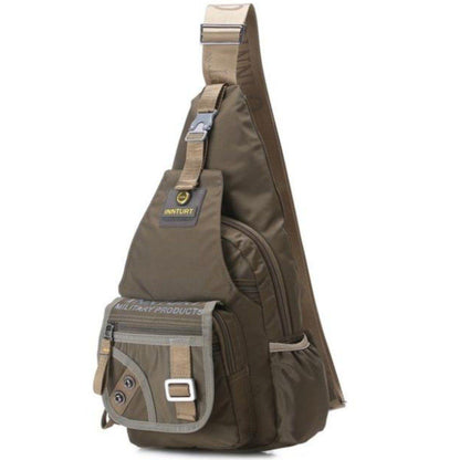 Men's Premium Nylon Crossbody Bag, Black, Army Green - American Legend Rider