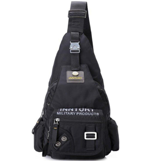 Men's Premium Nylon Crossbody Bag, Black, Army Green - American Legend Rider