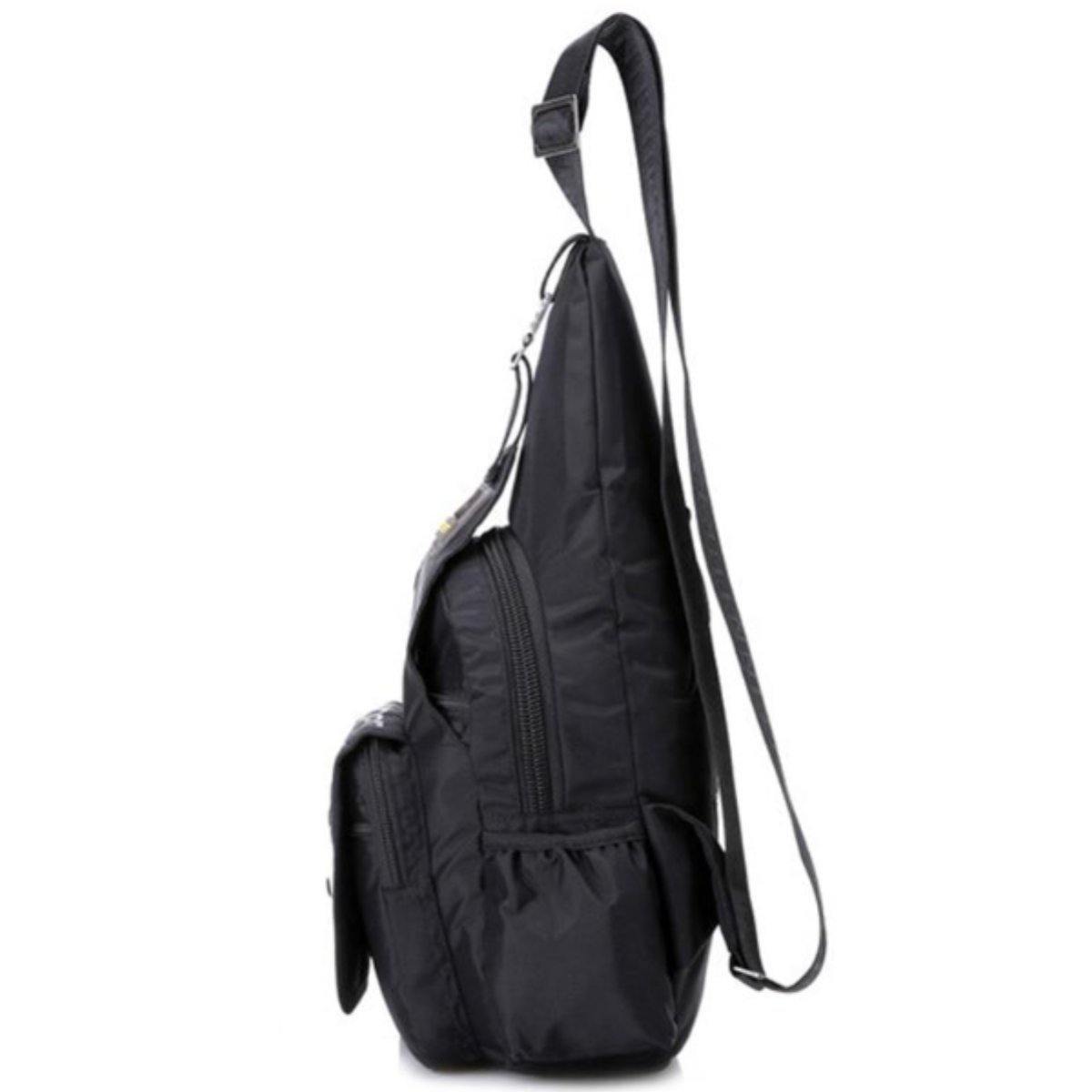 Men's Premium Nylon Crossbody Bag, Black, Army Green - American Legend Rider