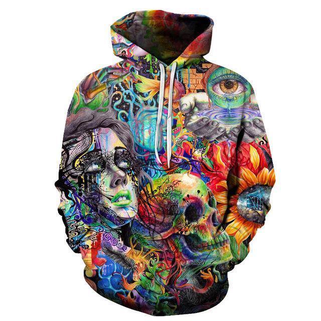 Cool skull head hoodie deals