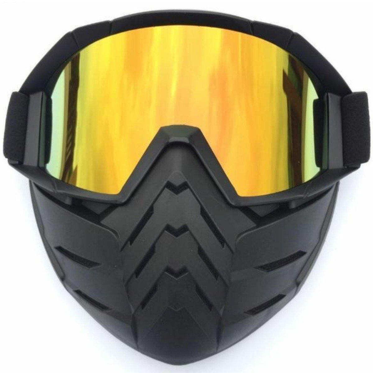 Motorcycle Goggles Mask w/ Detachable Face Shield - American Legend Rider