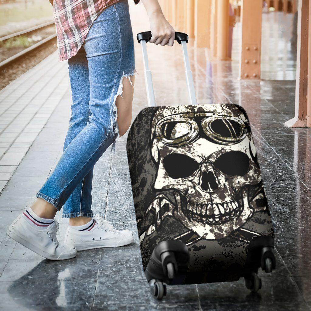 Dirty Skull Luggage Cover - American Legend Rider