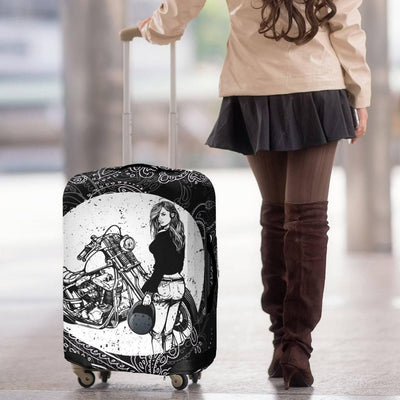 Girl Biker Luggage Cover - American Legend Rider