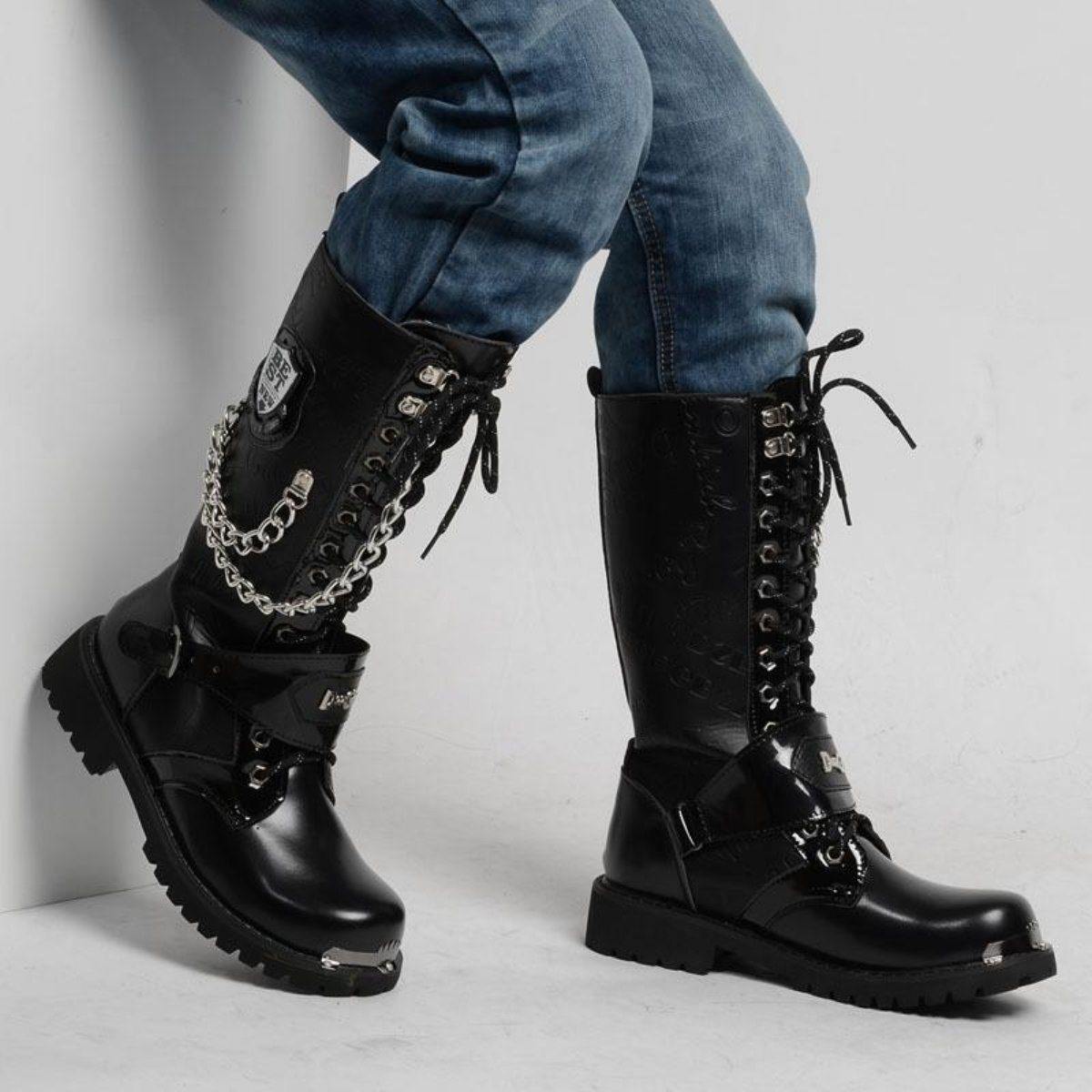 Killer Punk Boots For Bikers - American Legend Rider