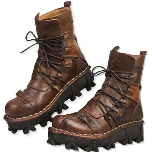 Badass Handmade Leather Boots, Size US 7-13.5, Brown, Black - American Legend Rider