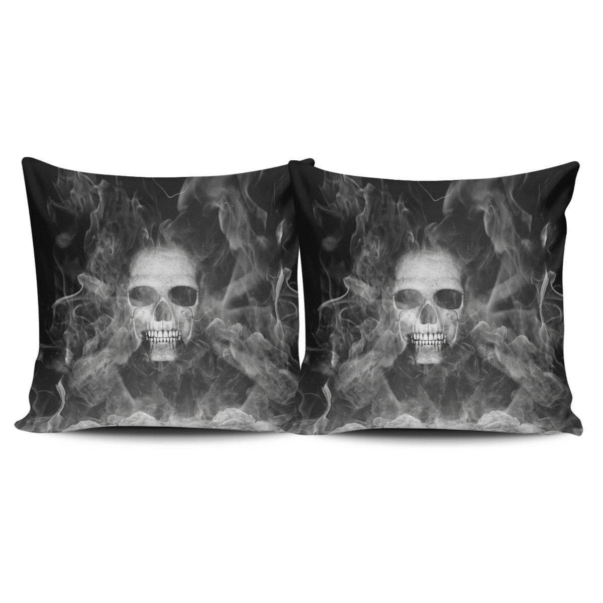 Smoked Skulls Pillow Cover - American Legend Rider