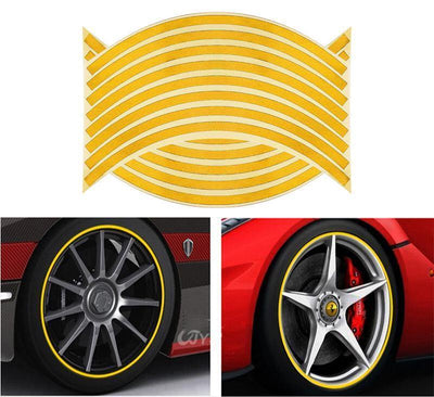 Wheel Hub Decal Sticker Reflective Stripes for 16/17/18 in Motorcycle & Car Rims - American Legend Rider