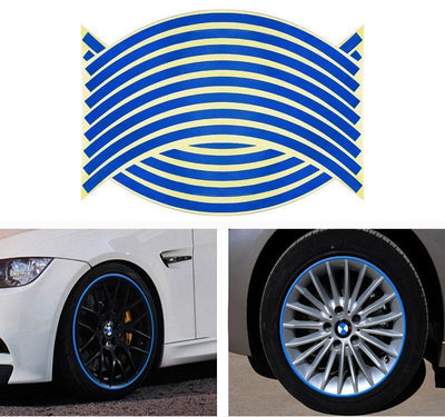 Wheel Hub Decal Sticker Reflective Stripes for 16/17/18 in Motorcycle & Car Rims - American Legend Rider