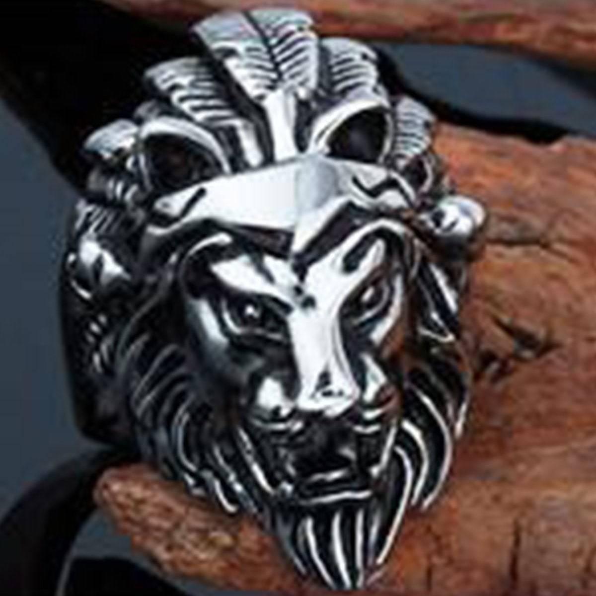 Wolf Head Ring for Men | Stainless Steel Biker Ring – American Legend Rider