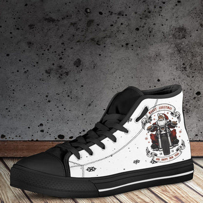 Santa Biker High Top Shoes - American Legend Rider