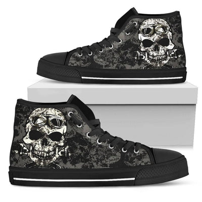 Dirty Skull High Top Shoes - American Legend Rider