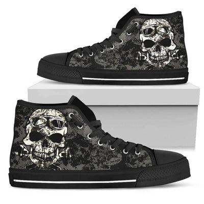 Women's Dirty Skull High Top Shoes - American Legend Rider