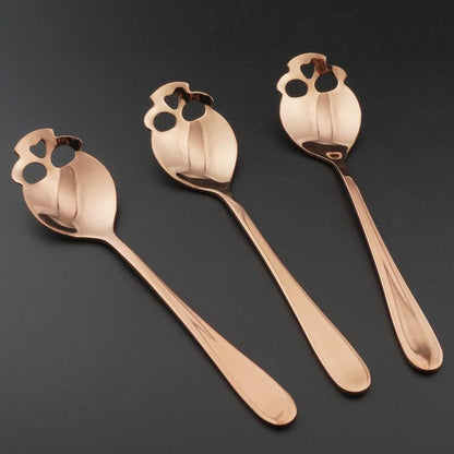 Stainless Steel Skull Spoon for Tea Coffee, 5.9 x 1.3 x 0.1 in - American Legend Rider