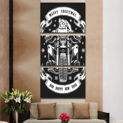 Santa Biker Horizontal Wall Art - American Legend Rider
