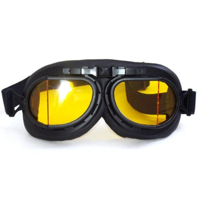 Retro Anti-Fog Motorcycle Goggles, One Size, Black Frame - American Legend Rider