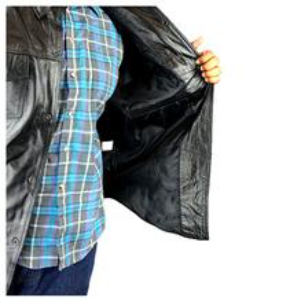Vance Leather High Mileage Men's Black Naked Cowhide Leather Shirt