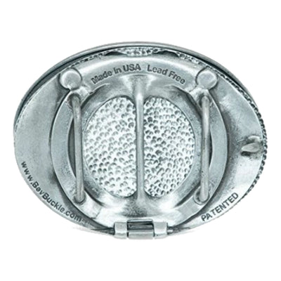 A patriotic The Original Belt Buckle Cup Holder with an American pride design, featuring two holes on it.